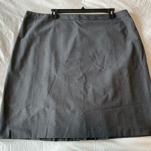 The Limited Pencil Skirt Gray Lined Pleated Back